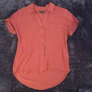 Orange button up